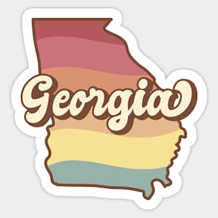 Georgia Retro Sticker